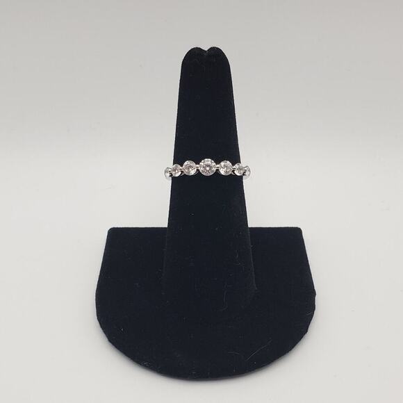 Lafonn Jewelry - Vintage Sterling Silver 925 Ring Bar Lafonn Platinum Over Sterling Size 7